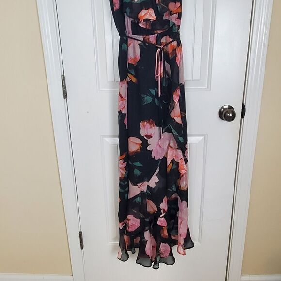 Jennifer Lopez Spring Romance Floral Faux Wrap Dress Size 4 - Picture 3 of 10